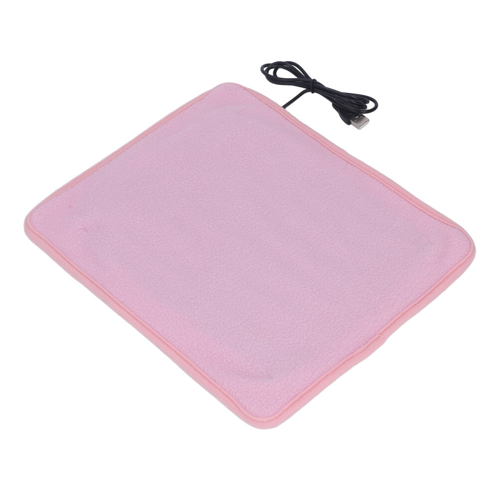 USB Heating Pad 3 Temperature Gears Keep Warm Shoulder Neck Leg Waist Heated Mat with Timing Pink
