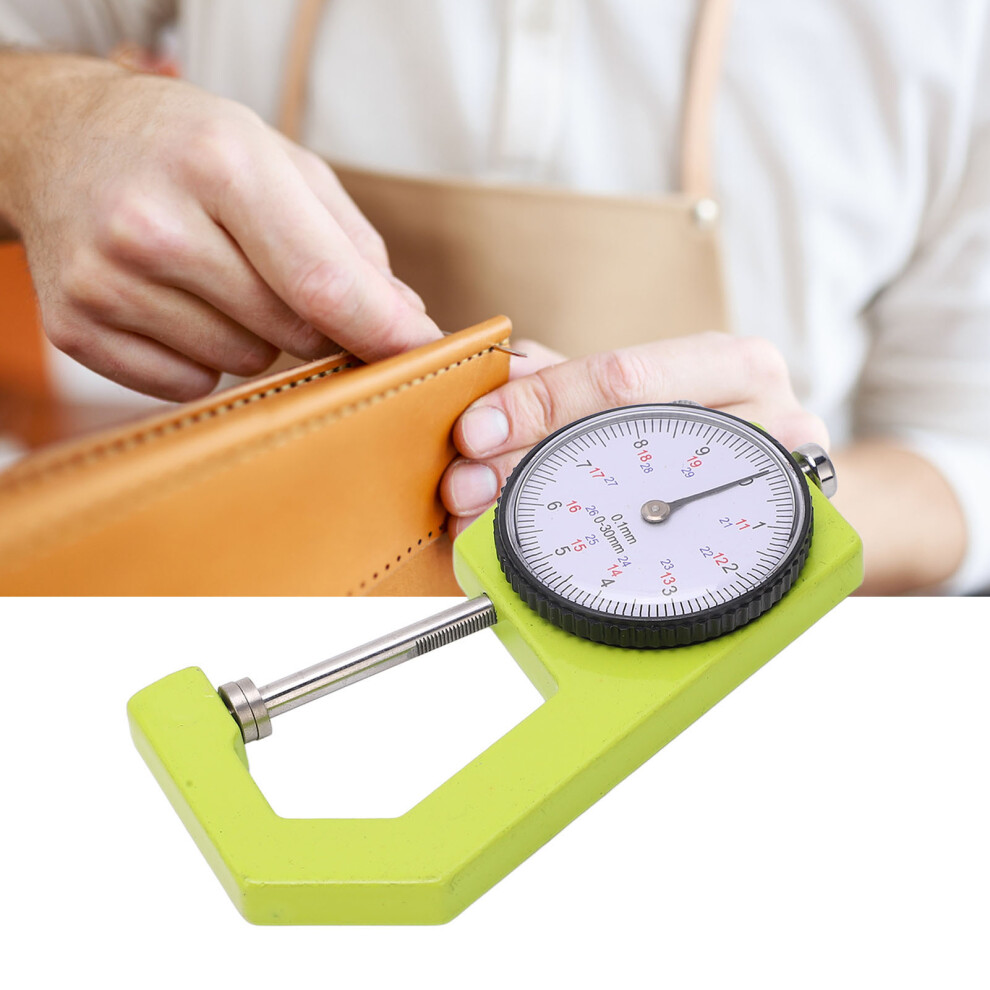 Thickness Gauge 0.1Mm High Accuracy 0 To 30Mm Range Round Dial Thickness Tester For Measuring Paper Jewelry Faux Leather 8781324868225