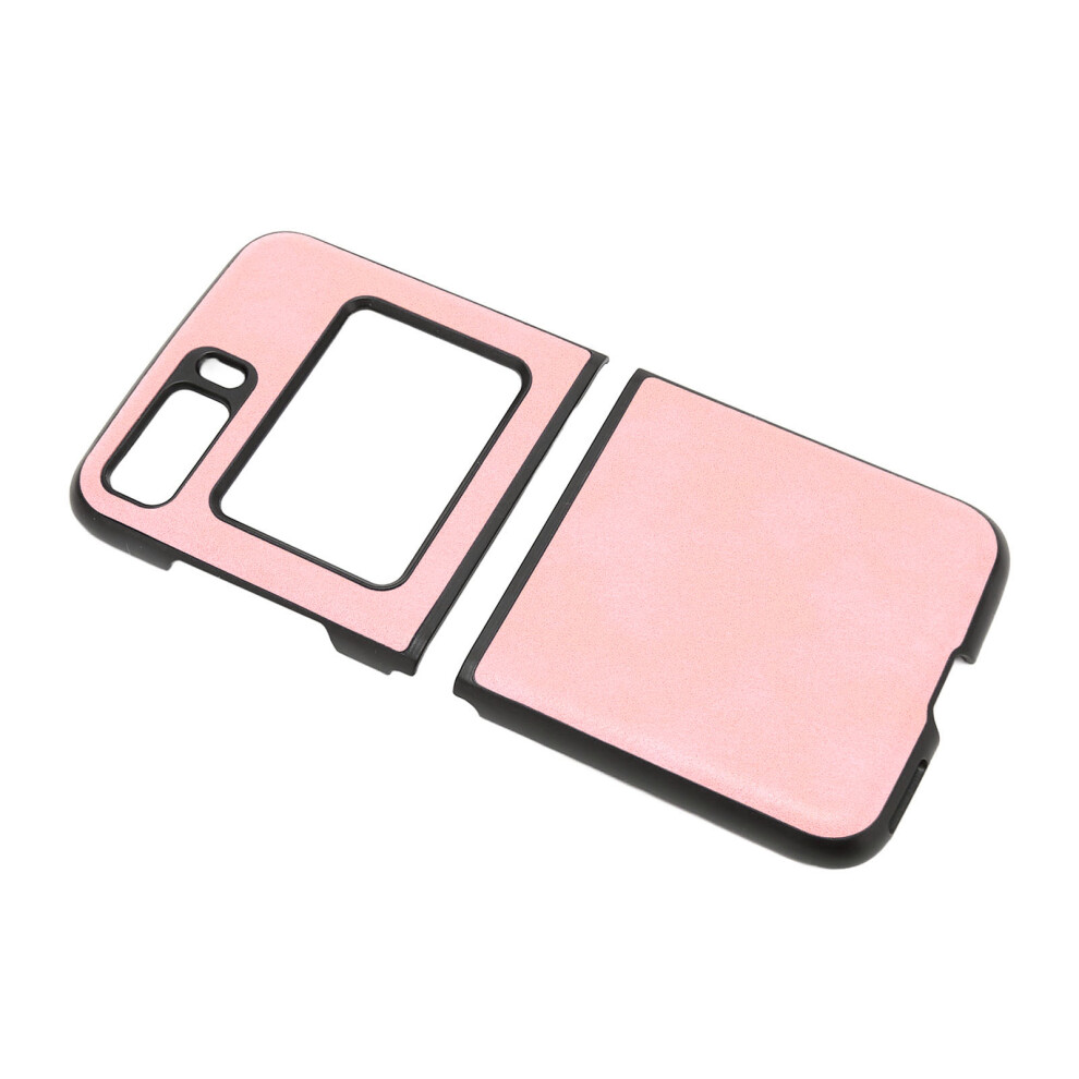 Protective Case Lichee Pattern Scratch Resistant Phone Cover For Moto Razr 2022 Folding Mobile Phone Pink 6931324869902