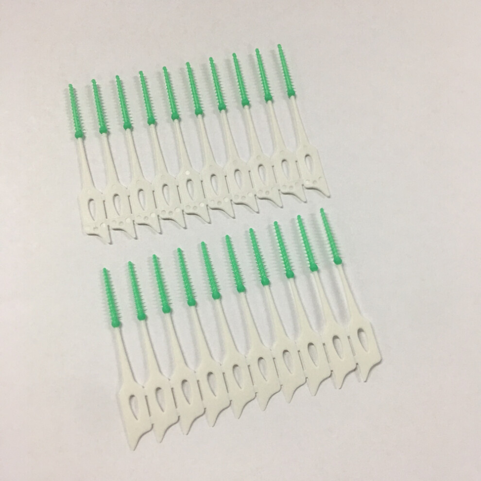 20pcs Disposable Soft Silicone Interdental Brushes Teeth Cleaning Dental Pick Brush Oral Care toothpick