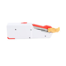 Handheld Sewing Machine Red Lightweight Portable ABS Stainless Steel Electric Sewing Machine for Handicrafts Sewing Machine