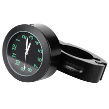 Waterproof Aluminum Alloy Handlebar Mount Clock Watch for Universal Motorcycles (Black)