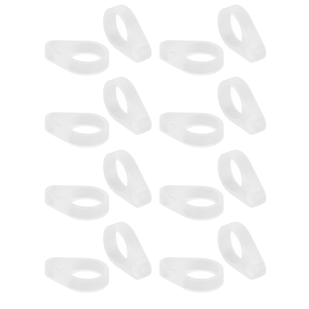 50Pcs Hearing Aid Silicone Loop Flexible Replacement Hearing Aid Clip Adaptor for Hearing Aid Lanyard Large
