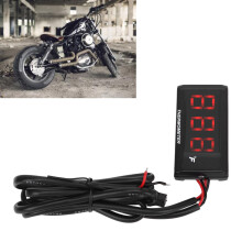 LCD Motorcycle Thermometer Ultra Thin Waterproof Water Temp Meter with 10MM Sparking Plug Adapter DC12V Blue