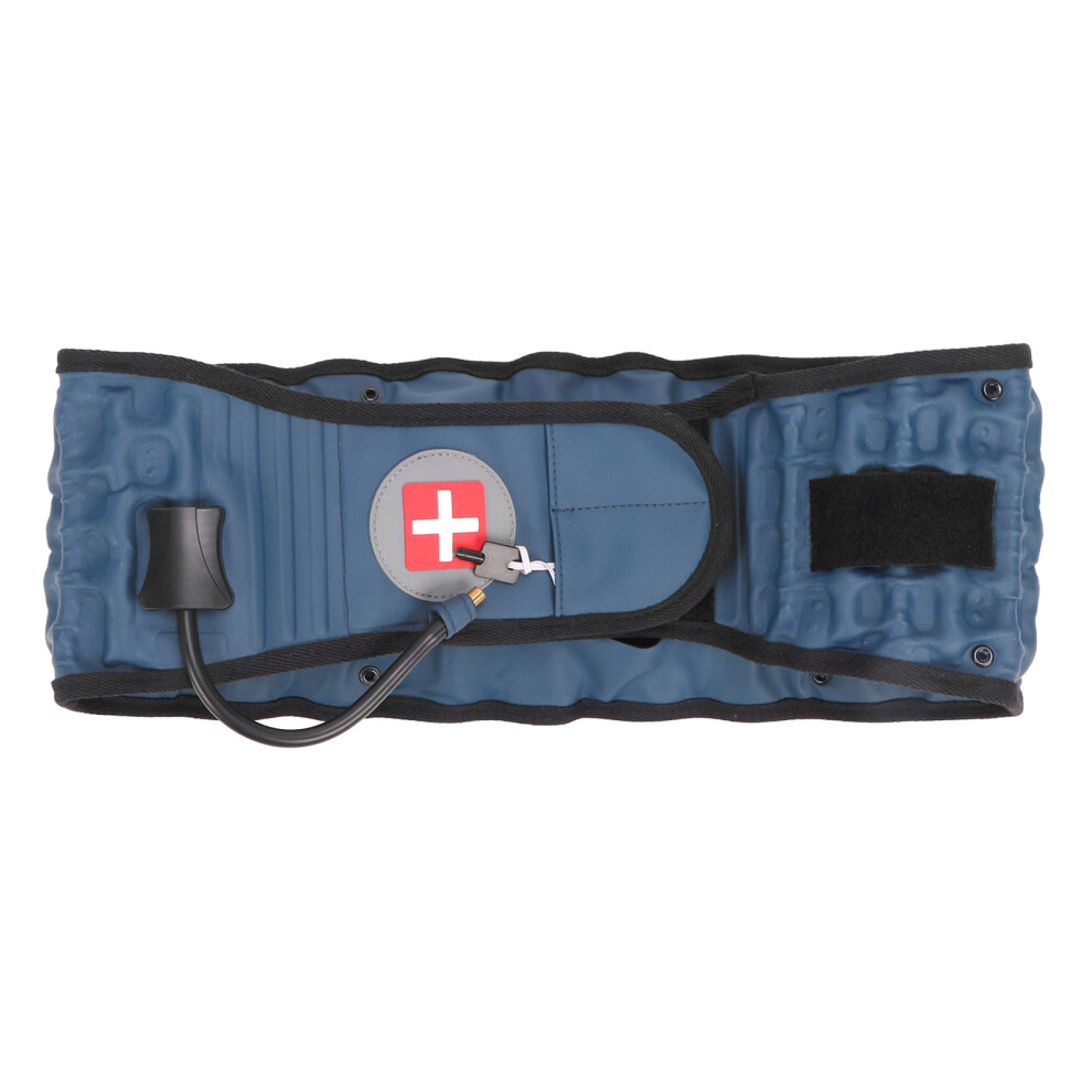 Blue Lumbar Traction Belt Inflatable Improve Pain Back Decompression Belt Lumbar Support With Inflator