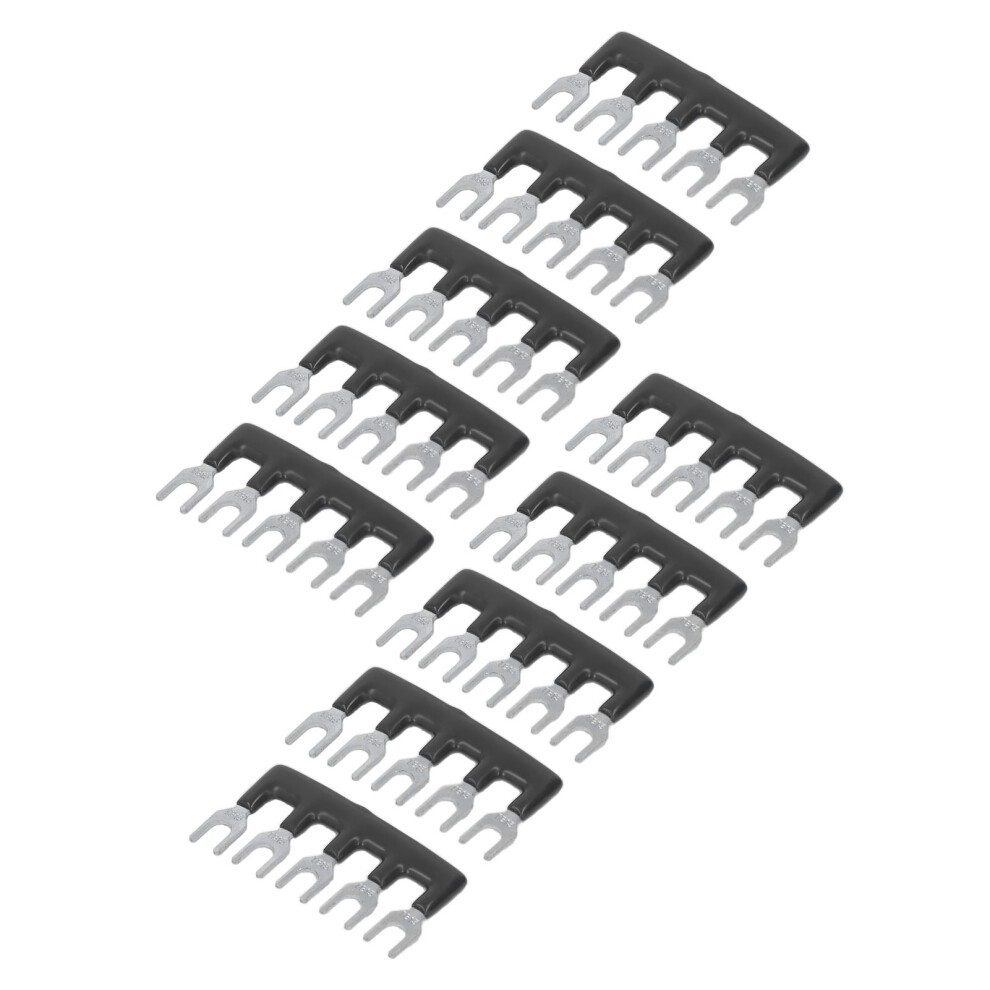 10Pcs Jumper Block Terminal Strip Copper Conductor Pvc Shell Fork Type Terminal Strip Black 400V 15A Tb 1505 8721324872853