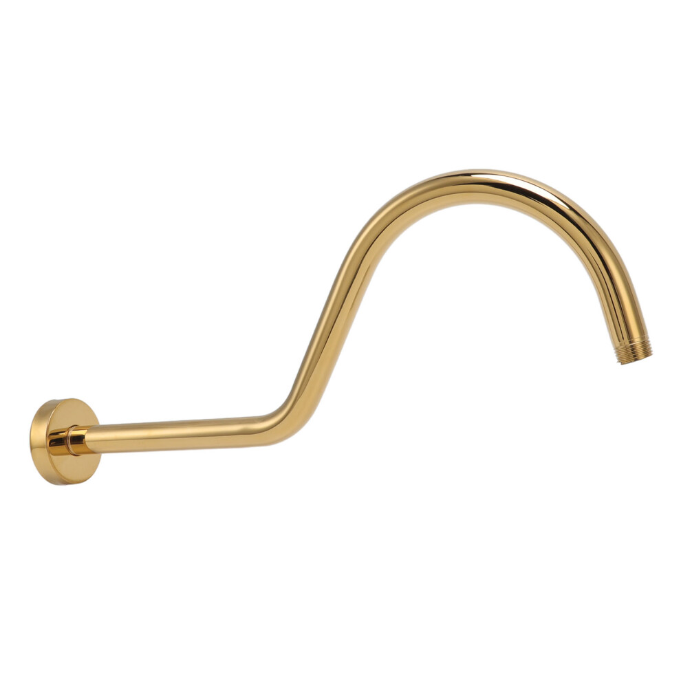 Npt Shower Head Extension Arm Brushed Gold S Shaped Gooseneck Stainless Steel Shower Head Pipe For Bathroom 6921324874570
