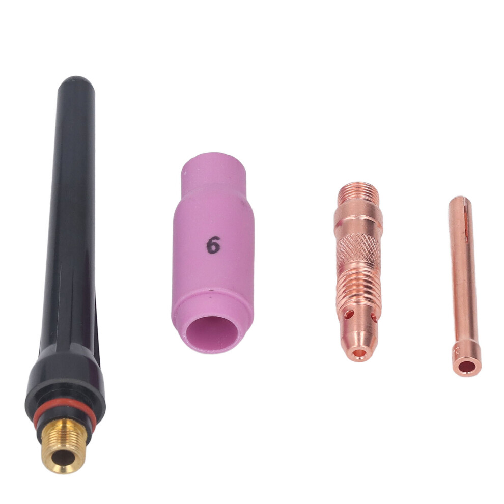 Tig Argon Arc Welding Torch Accessories Ceramic Nozzle Electrode Collet Long Back Cap Connector Kit 8341324875823