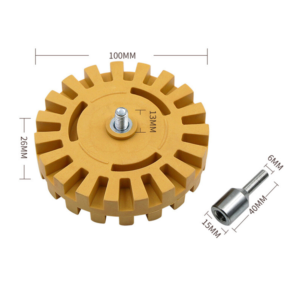 100Mm Rubber Eraser Wheel 26Mm Thick Efficient Safe Pinstripe Sticker Remover For Cars 8091324876763