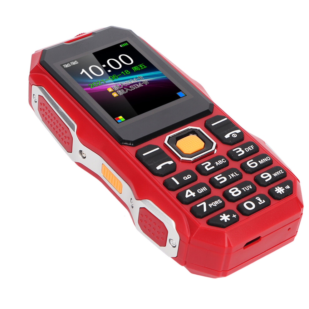 W2021 1.8 Inch Senior Cell Phone 5800Mah Mini Three Proof Mobile Phone With Large Horn For Elderly Red 8741324878242