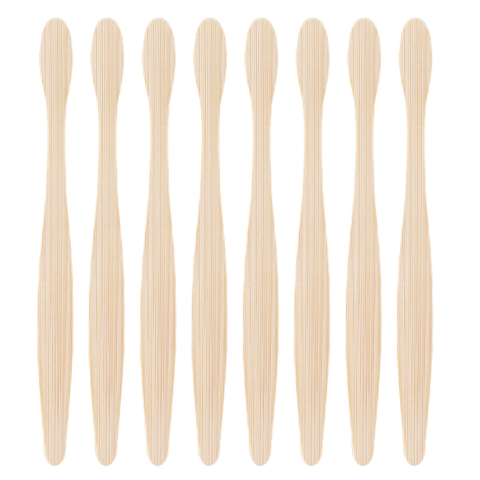 8 In 1 Bamboo Toothbrushes Cleaning Gum Sustainable Soft Bamboo Toothbrushes Black