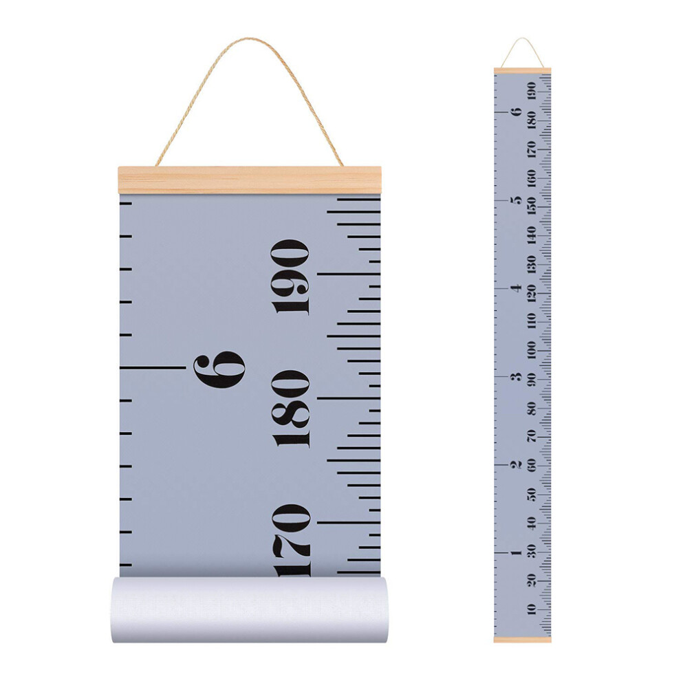 Growth Chart Hanging 2 Scales Accurate Easy To Read Height Ruler For Kids Bathroom Wall Window Home Grey