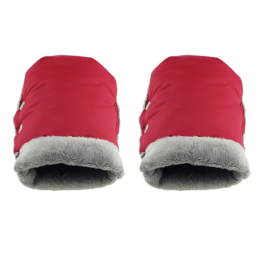 2 Pcs Stroller Gloves Waterproof Warm Comfortable Pushchair Hand Muff for Winter