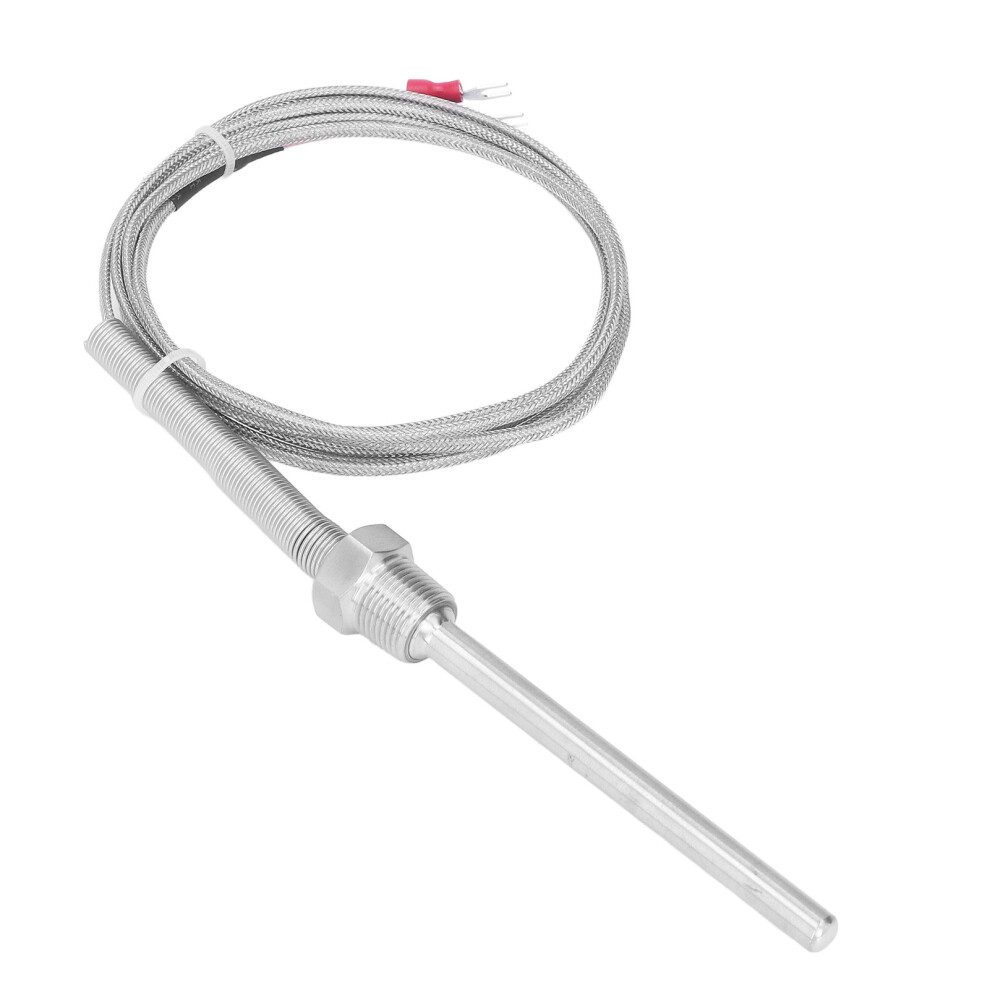 Thermocouple K Type 0Â400 3/8 Npt 8X100mm Stainless Steel Temperature Sensor Probe 2M / 6.56Ft 7671324880680