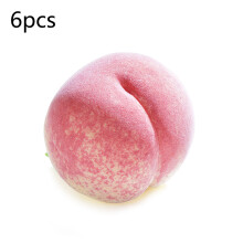 6Pcs Artificial Peach Foam Peach Model High Simulation Fake Fruit Peach Model Photo Prop for Kids Children