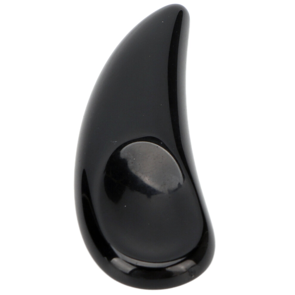 Cream/Black Curved Cosmetic Spatula Scoop Mini Gua Sha Jadestone Curved Makeup Eye Cosmetic Spatula