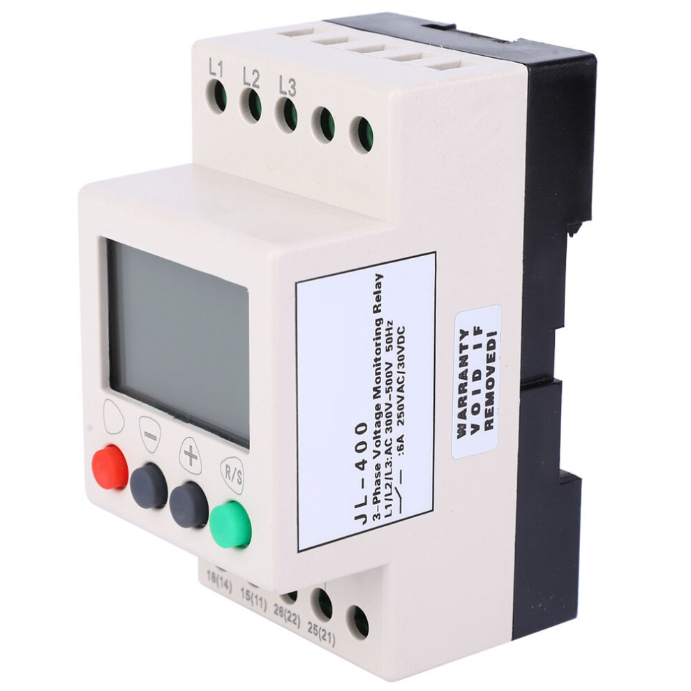 Jl-400 Over Under Voltage Phase Sequence Lcd Display Protector 3 Phase Voltage Monitor Relay 4671324883097