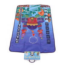 Kids Electronic Muslim Prayer Rug with Worship Step Guide 6 Languages Teaching Talking Prayer Rug 43.3 X 27.6in Blue