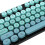 Wireless Keyboard and Mouse Combo 2.4G Wireless Mode Easy Operate Retro Punk Keyboard with 3 DPI Adjustable Gaming Mouse Mixed Color Blue 11