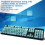 Wireless Keyboard and Mouse Combo 2.4G Wireless Mode Easy Operate Retro Punk Keyboard with 3 DPI Adjustable Gaming Mouse Mixed Color Blue 8