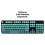 Wireless Keyboard and Mouse Combo 2.4G Wireless Mode Easy Operate Retro Punk Keyboard with 3 DPI Adjustable Gaming Mouse Mixed Color Blue 7