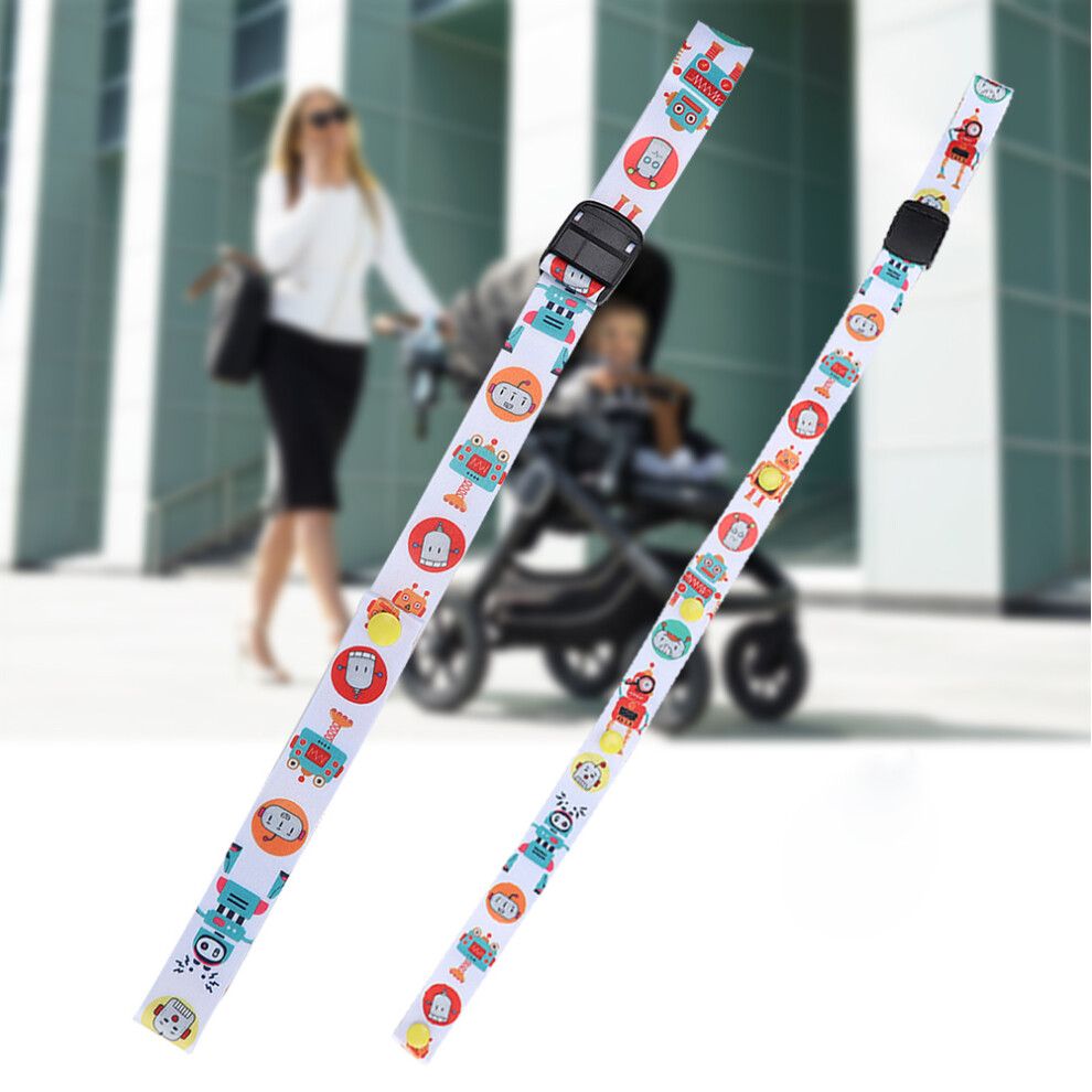 2.5cm Baby Feeding Bottle Cup Adjustable Strap Holder Stroller Toy Sippy Leash Tether(Robot)