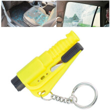 Car Window Breaker Three in One Multifunctional Mini Vehicle Emergency Window Glass Safety Hammer Yellow