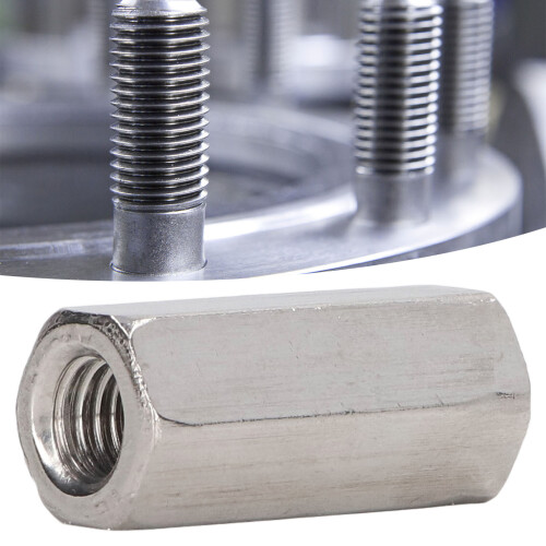 10PCS Hex Coupling Nuts 304 Stainless Steel Thread Rod Connection Nut for Bolts Studs Screws