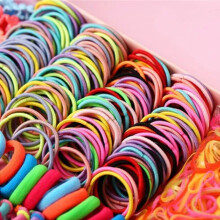 Headwear Combination Set Girl Elastic Hair Ropes Color Metal Hairpin Gift Box Kit for Children