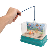 Mini Aquarium for Kids 3.7V 400mah USB Charging Artificial Mini Aquarium Magnetic Fishing Toys for Boys and Girls