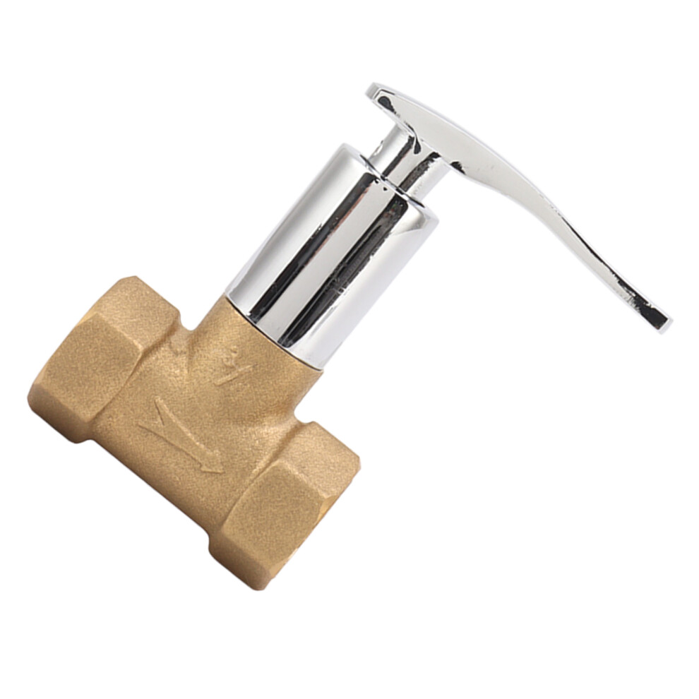 Water Stop Valve 3/4In Concealed Ceramic Brass Electroplated Water Valve For Kitchen Bathroom 8321324887699