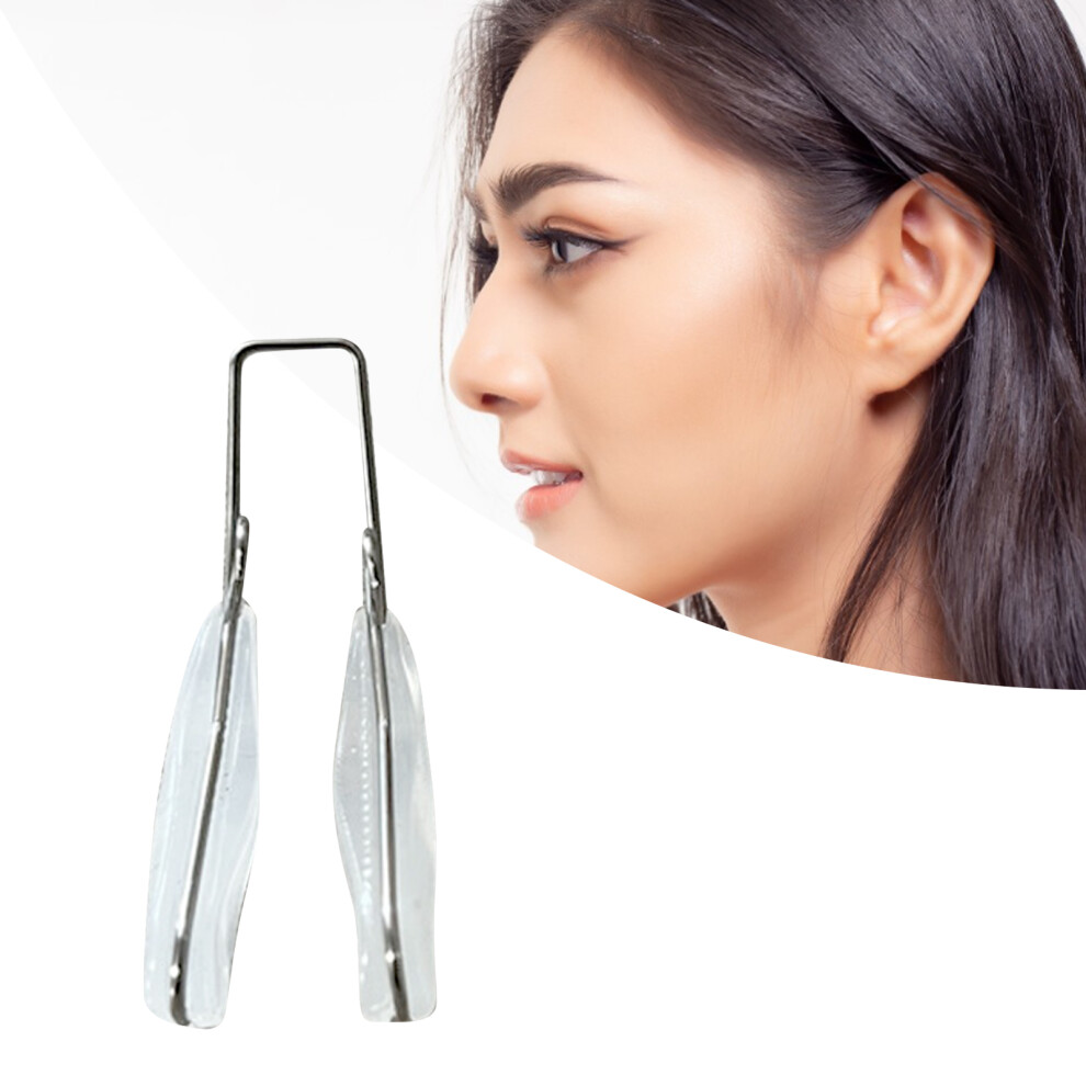 Nose Bridge Shaper Lifting Straightening Soft Silicone Nose Bridge Corrector Device for Night Transparent(Single End)