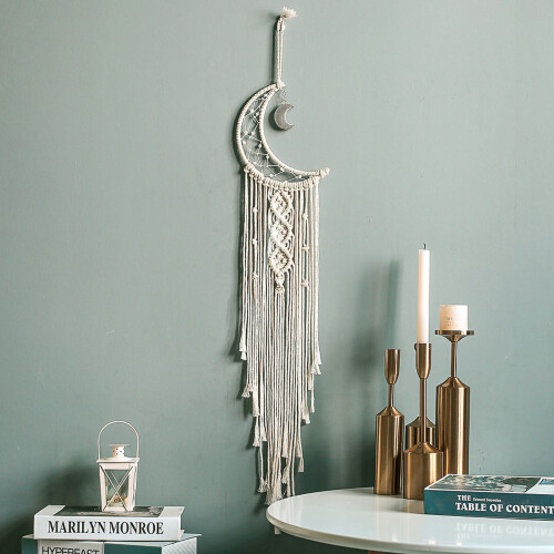 Moon Dream Catchers Hand Woven Wall Decor 2