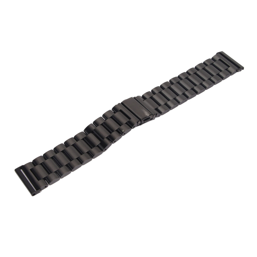 Stainless Steel Watch Band With Adjustable Metal Wristband Double Buckle 24Mm Quick Release Replacement Strap For Men Women Black 5061324889905