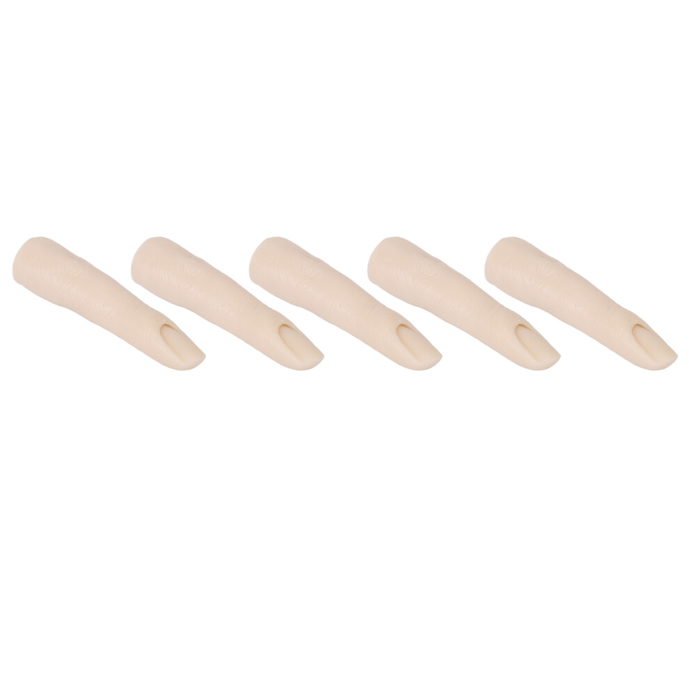 Silicone Practice Fingers for Tattoo DIY Acrylic Nails Practice Flexible Joints Nail Finger Models Light Skin Color