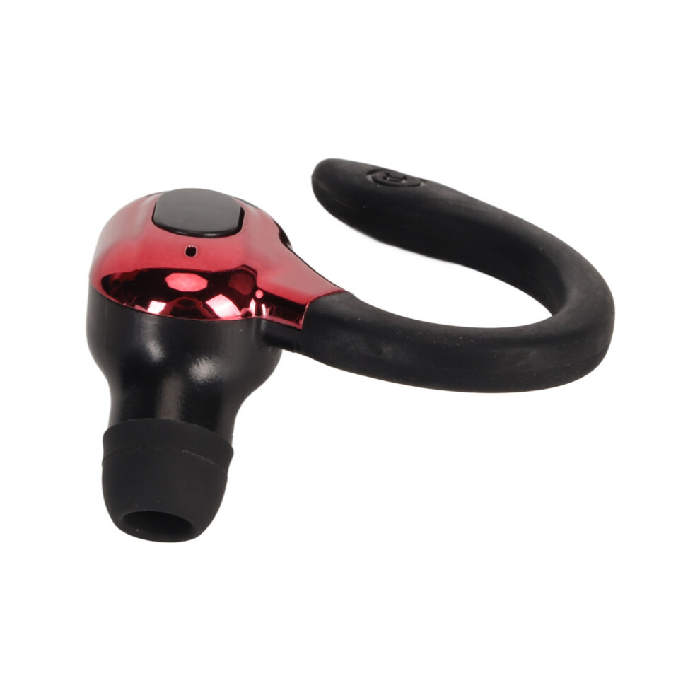 Bluetooth 5.2 Headset Hifi Stereo Sound Hd Calls Noise Reduction Ipx4 Waterproof Wireless Bluetooth Earpiece Single Ear And Red Black 3641324892987