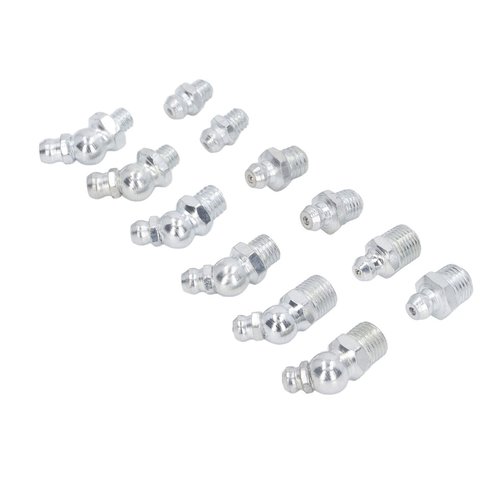 130Pcs Hydraulic Grease Fitting 12 Types Sae Zerk Fitting Grease Nipple Assortment 7641324892150
