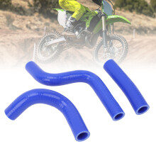 3PCS Silicone Radiator Coolant Hose Pipe Kit Stable Connection Leak Proof Heat Resistant Fit For KX80 KX85 KX100 Blue