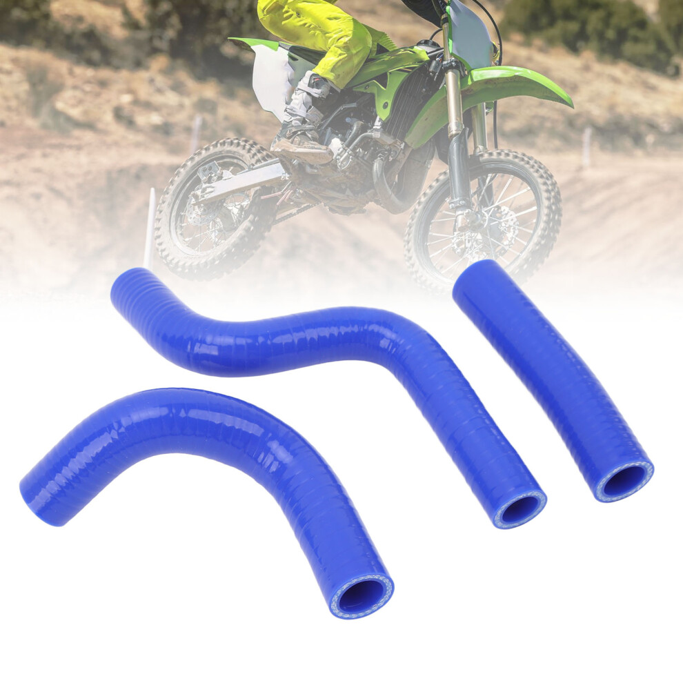 3Pcs Silicone Radiator Coolant Hose Pipe Kit Stable Connection Leak Proof Heat Resistant Fit For Kx80 Kx85 Kx100 Blue 7891324894245