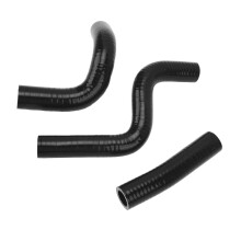 3PCS Silicone Radiator Coolant Hose Pipe Kit Stable Connection Leak Proof Heat Resistant Fit For KX80 KX85 KX100 Black