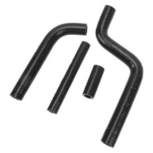 4Pcs Motorcycle Radiator Hose Thickened High Temperature Resistant Silicone Radiator Coolant Hose For YZ125 1996 to 2001 Black