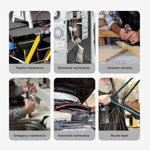 10in Pressure Pliers Pressure Adjustable Multi Function Plastic Handle Locking Pliers for Maintenance Woodworking 2