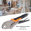 10in Pressure Pliers Pressure Adjustable Multi Function Plastic Handle Locking Pliers for Maintenance Woodworking 4