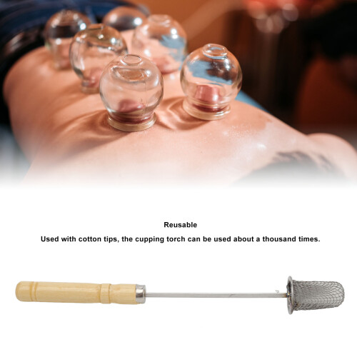 Cupping Torch Anti Scald Metal Mesh Reusable Vacuum Cupping Universal Ignition Stick 2