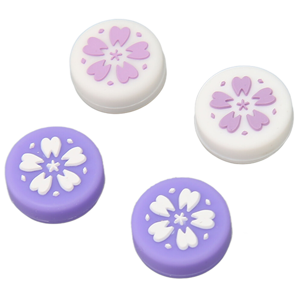 4Pcs Thumb Grip Caps For Switch Soft Silicone Prevent Slip Replacement Joystick Caps Thumb Stick Caps For Switch Lite Purple 9351324896239