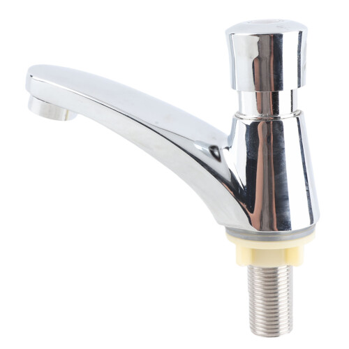 Time Delay Faucet Copper Self Closing Single Cold Sink Taps for Home Kitchen Public 1