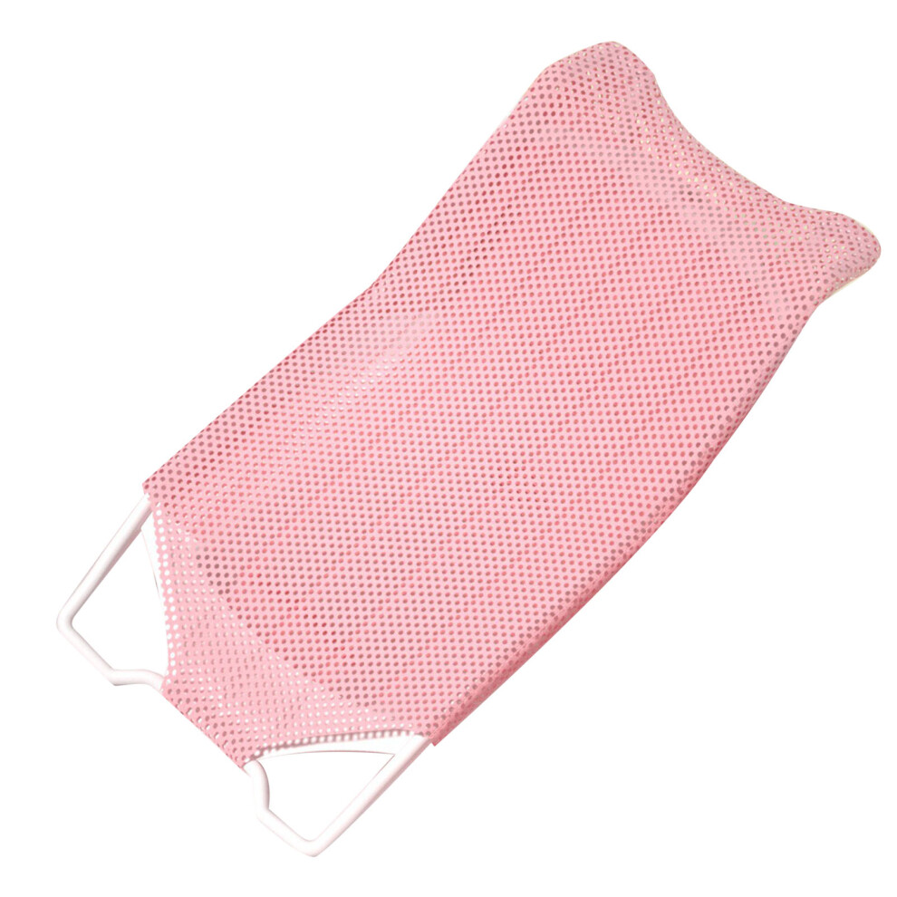 Baby Bath Net Stand Universal Adjustable Height Comfortable Stable Baby Bath Seat Support Stand for Home Travel Pink