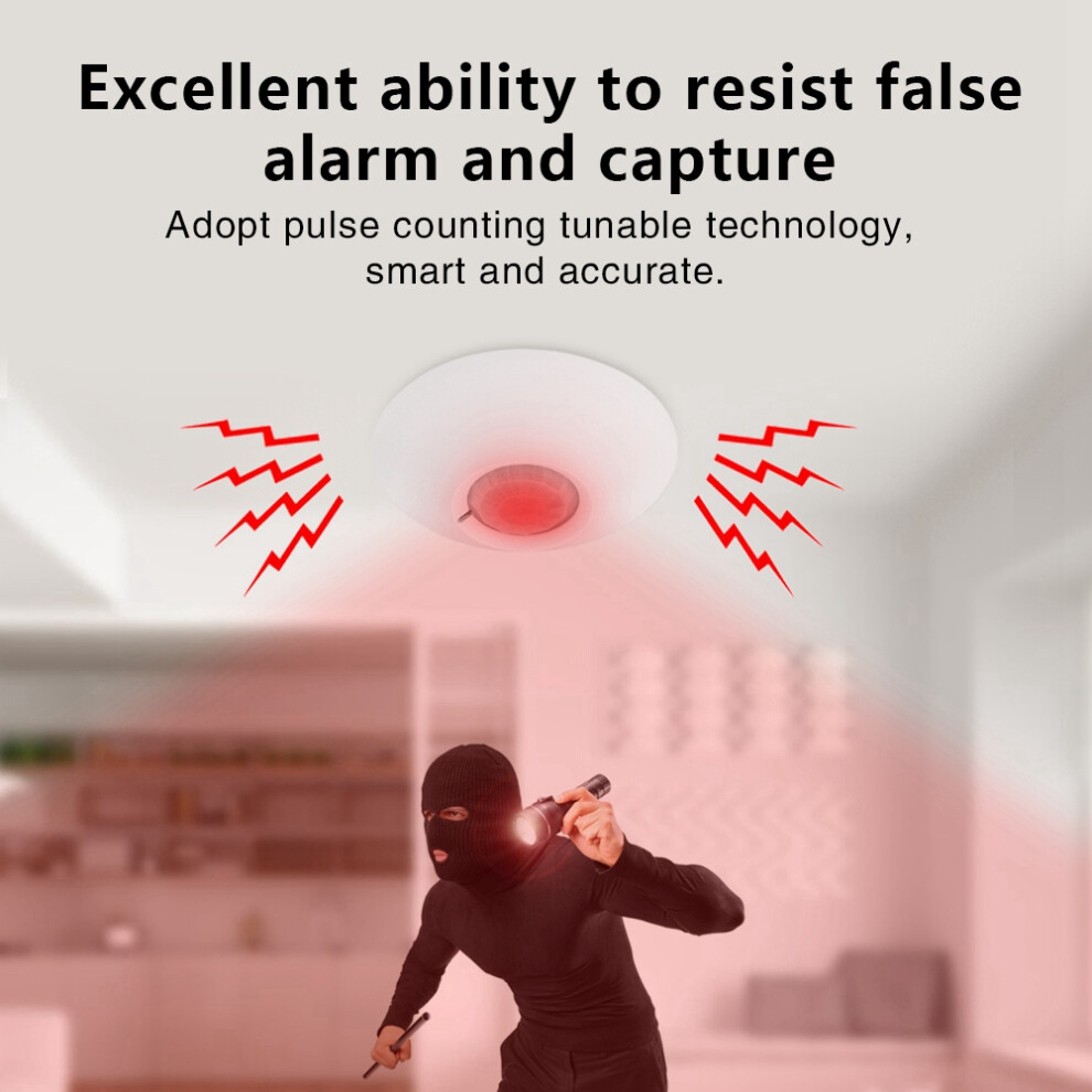 12V Wired Indoor Top Mounted 360 Degree Passive Infrared Motion Detection Sensor Alarm 4011324899542