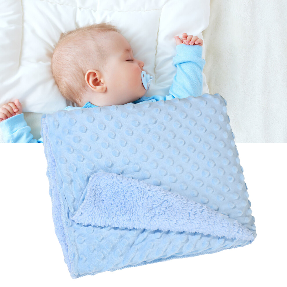 Baby Blanket Lightweight Thermal Newborn Baby Blanket Super Soft Receiving Fuzzy Blanket For Newborn Infant Blue