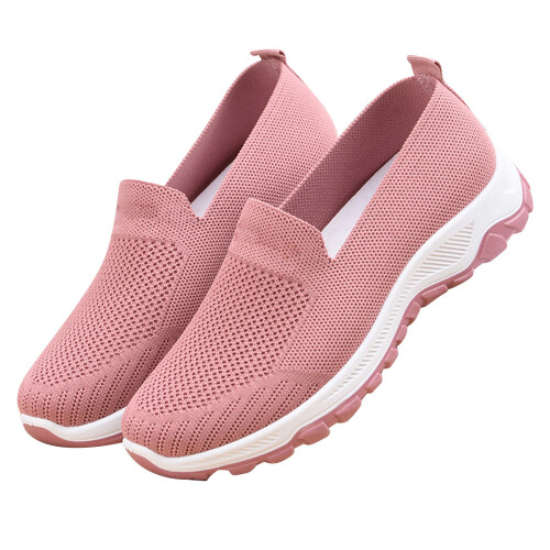 Pink 37 Damen Slip-On-Schuhe Flach Leicht 2